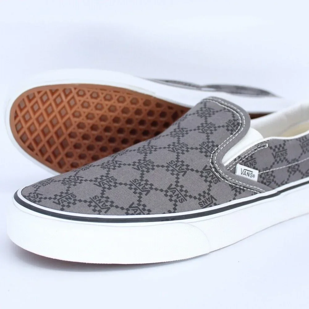 Vans Mens Vans Classic Slip-on - Mens Shoes Pewter/Black - Picture 8 of 8